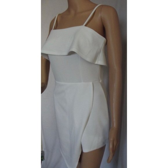 Absolute Angel Romper Large White Skort Shorts L sleeveless spaghetti straps - Picture 4 of 8